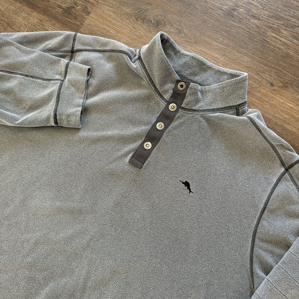 Tommy Bahama Fleece Snap Pullover Men's Sz 3XB Casual Preppy